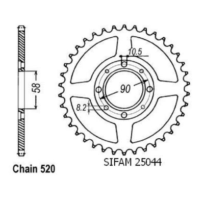 Rozeta pro Honda 25044CZ31